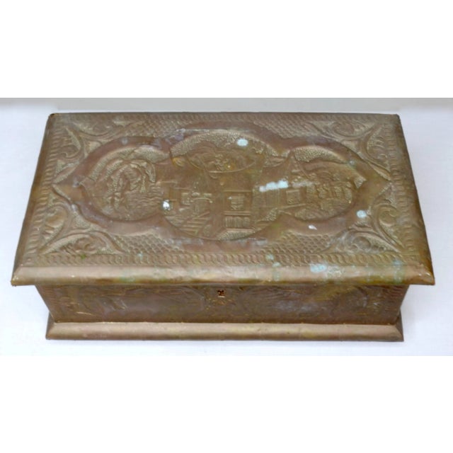 Late 19th Century Late 19th Century Copper Covered Cherrywood Box For Sale - Image 5 of 8