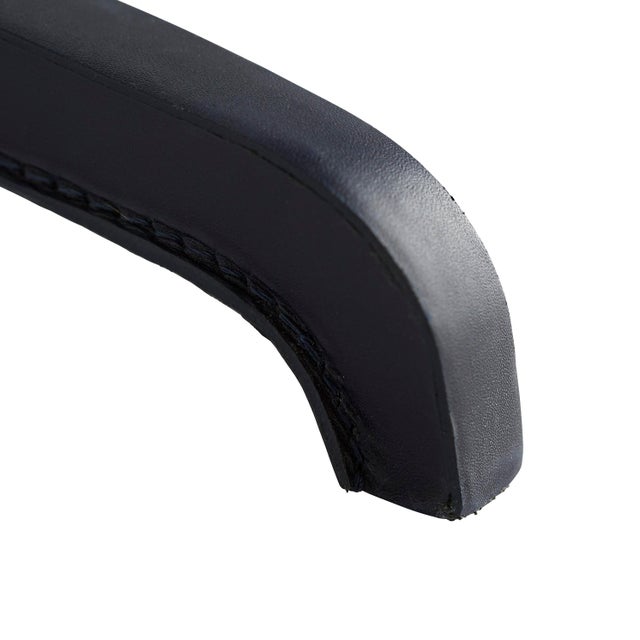 Arteriors Home Celerie Kemble for Arteriors Addison Short Accent Table in Black Leather For Sale - Image 4 of 7