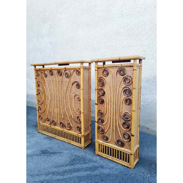 Mid-Century Bamboo and Rattan Radiator Cover by Franco Albini, 1960s For Sale - Image 10 of 13