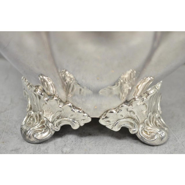 Metal Vintage Victorian Silver Plated Bulbous Footed Tea Pot Tea Kettle For Sale - Image 7 of 13