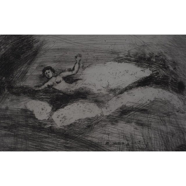 Modern Marc Chagall, The Mired Carter, Original Engraving For Sale - Image 3 of 5