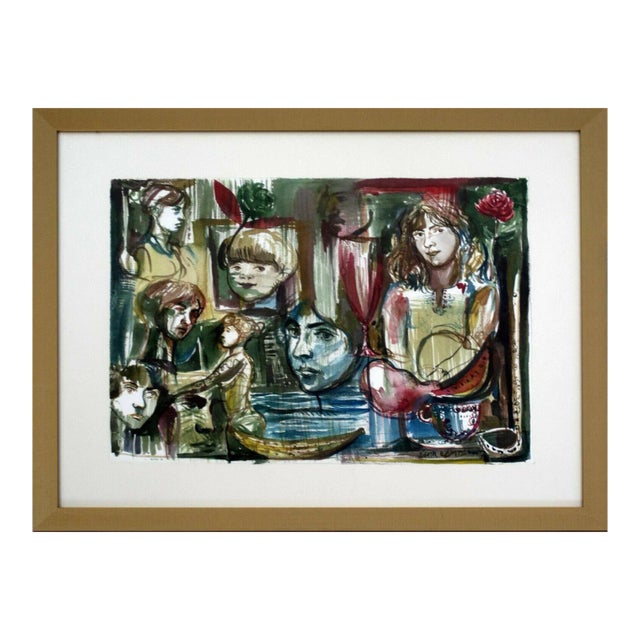 Contemporary Watercolor Various Portraits For Sale