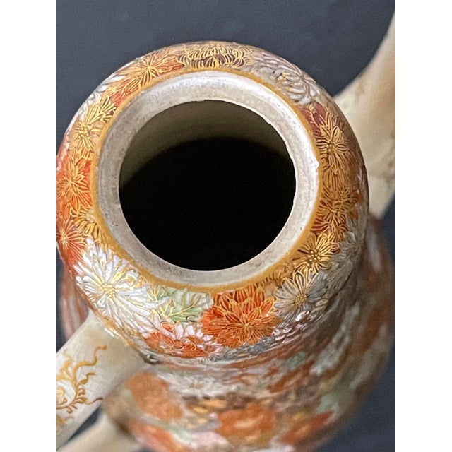 Ceramic Japanese Satsuma Ceramic Ewer Yabu Meizan For Sale - Image 7 of 13
