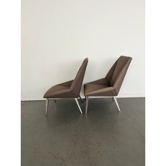 Metal Thayer Coggin Origami Accent Chairs - a Pair For Sale - Image 7 of 10