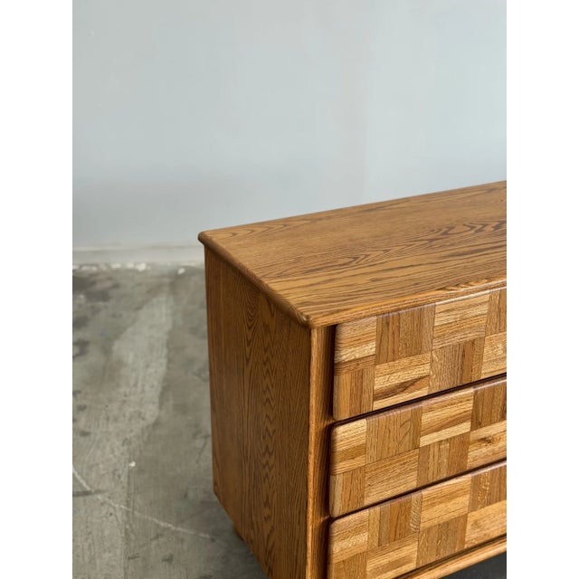 1970s Post Modern Dresser in Oak For Sale - Image 11 of 16