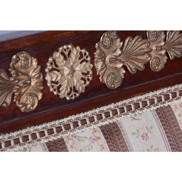Brown French Empire Mahogany Sofa, 1860s For Sale - Image 8 of 17