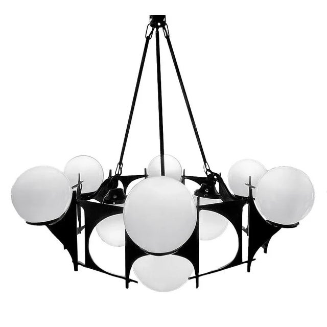Brutalist Style Chandelier, 1950s For Sale - Image 10 of 10