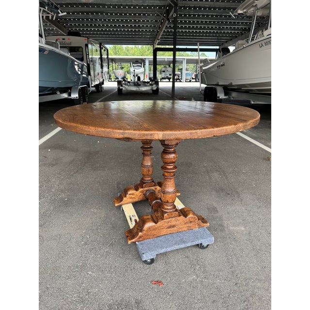 Antique 47'' Round French Dining Table For Sale - Image 10 of 12