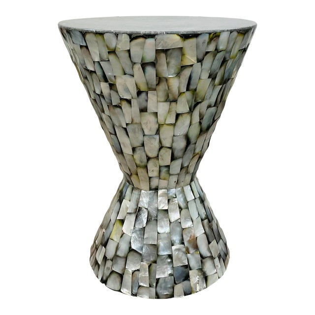 Made Goods Modern Mother of Pearl Melanie Stool For Sale