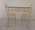 Gorgeous Chiavari Table & Chairs Set Italian. 2 Brass Chairs with Brass Glass Top Table.