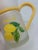English Vintage Lemon Frosted Tea Cups With Yellow Handles and Lemon Spoons Set of 6 For Sale - Image 3 of 12