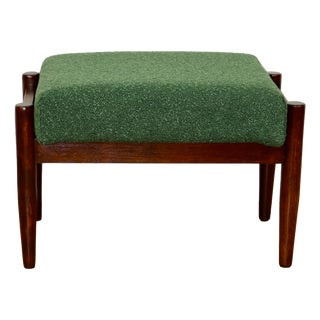 Green Bouclé Ottoman by Edmund Homa, 1970s For Sale