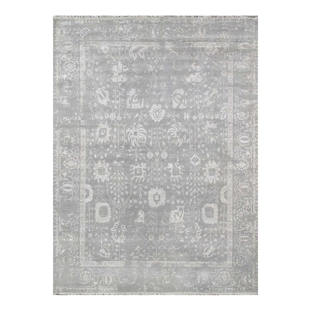Pasargad Home Transitiona Grey Area Rug- 8' 0" X 10' 2" For Sale