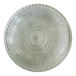 Early 20th Century Art Deco Glass Flush Mount Light Shade For Sale