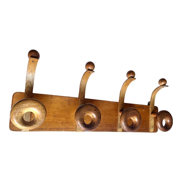 20th Century MCM Modern French Coat & Hat Rack For Sale