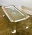 Acrylic Glass Coffee Table with Brass Details and Glass Plate, France, 1980s For Sale - Image 9 of 15