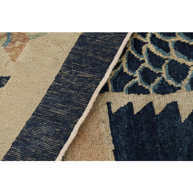 Oversized Antique Chinese Peking Rug in Navy Blue With Pictorials - Rug & Kilim For Sale - Image 9 of 9