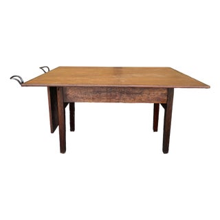 1940s Teakwood-Topped Dining Table (Originated as a Medical Examination Table). For Sale