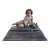 19th Century Hand Carved Polychrome Reclining Child W/ Book For Sale