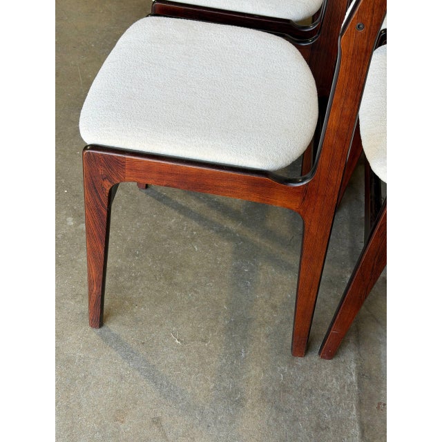 Wood Rosewood Dining Chairs in Style of Erik Buch Mid-Century Modern Sculptural Seating Set of 6 Denmark 1960s For Sale - Image 7 of 13