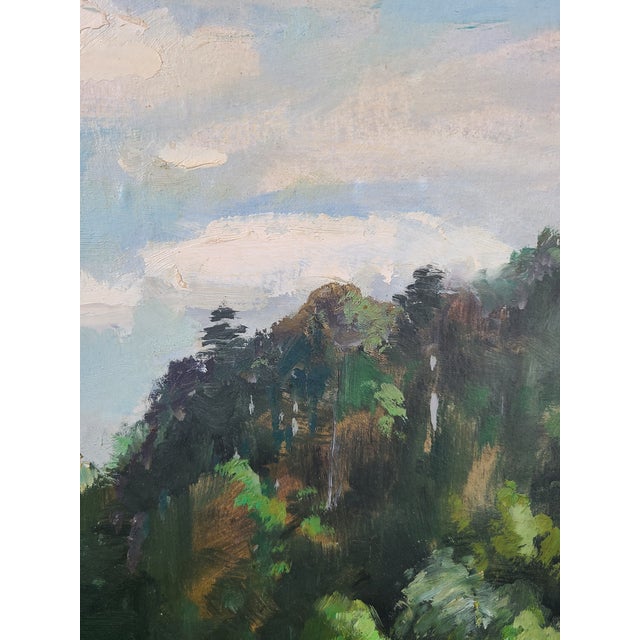 Blue Richard Jack Antique 1930's Oil Painting Ammonoosuc River New Hampshire For Sale - Image 8 of 18