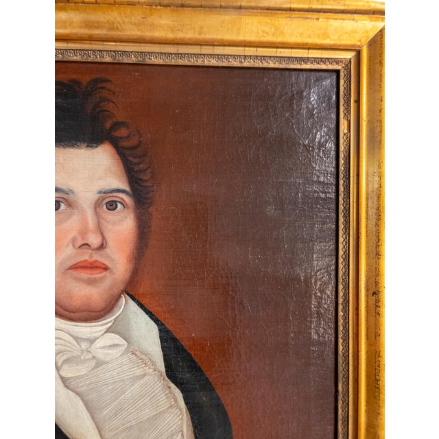 We are selling this very fine American portrait painting of a gentleman. This painting is well done and the gentleman is...
