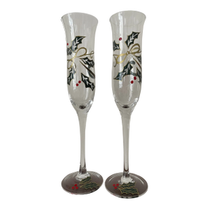 Lenox "Holiday Spirit" Champagne Flutes- Set of 2