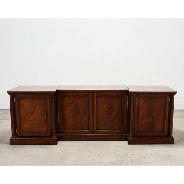 Ralph Lauren Ralph Lauren Noble Estate Mahogany Breakfront Bookcase Cabinet For Sale - Image 4 of 18