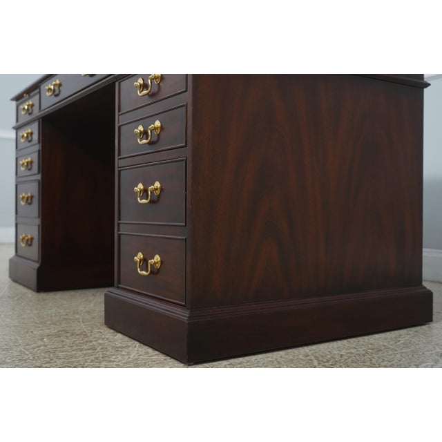 Henkel Harris Moore Leather Top Executive Desk For Sale - Image 11 of 18