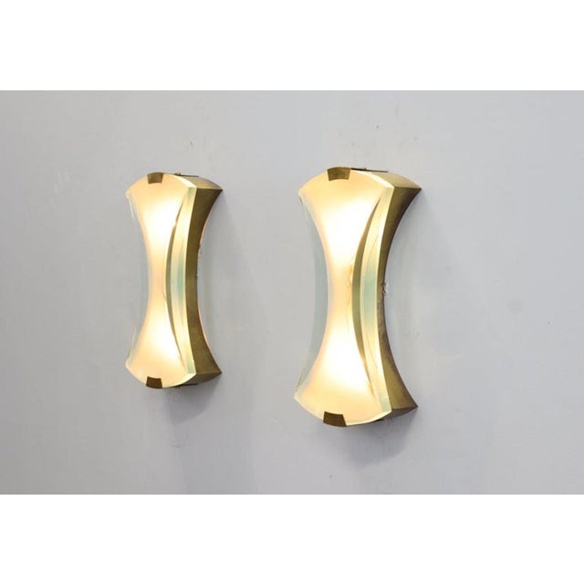 Metal Wall Lights Model 2225 by Max Ingrand for Fontana Arte, 1950, Set of 2 For Sale - Image 7 of 18