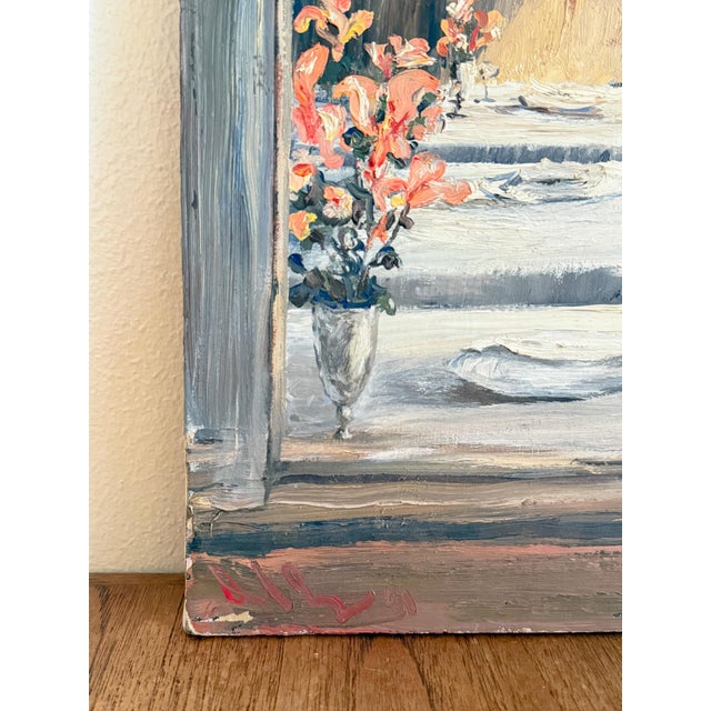 French Original Impressionist Painting, Parisian Bistro For Sale - Image 3 of 7