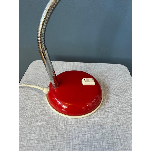 Vintage Spage Age Red Flexible Table Lamp For Sale - Image 10 of 11