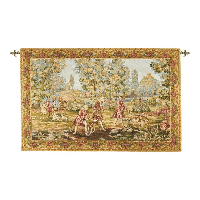 Chasse a La Campagne Loom Woven Tapestry - 122 X 190 Cm (4'0" X 6'3") - Requires Rod Size 5 For Sale
