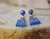 Vintage Escorcia Sterling Silver Lapis Inlaid Dangle Post Earrings, A Pair For Sale In Philadelphia - Image 6 of 17