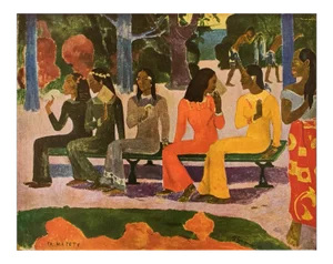 1940s After Paul Gauguin "Ta Matete - the Market", First Edition Swiss Full-Color Print