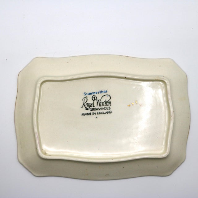 1930s Royal Winton Grimwades "Summertime" Chintz Covered Butter Dish For Sale In Cincinnati - Image 6 of 9