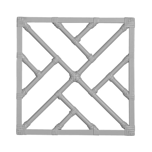 Light Gray Chippendale Writing Desk - Light Gray For Sale - Image 8 of 9