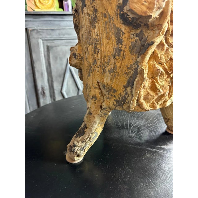 Vintage French Faux Bois Concrete Planter | Mid-Century Garden Planter, Circa 1960s For Sale - Image 6 of 12
