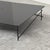 Minimalist Black Glass Coffee Table with Industrial Metal Base For Sale - Image 6 of 11