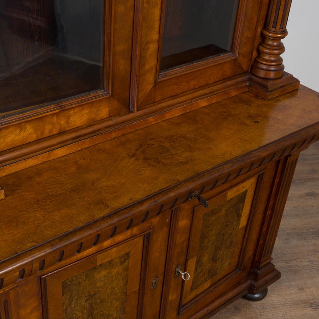 20th Century Danish Walnut Bookcase With Glass Upper Doors For Sale - Image 12 of 17