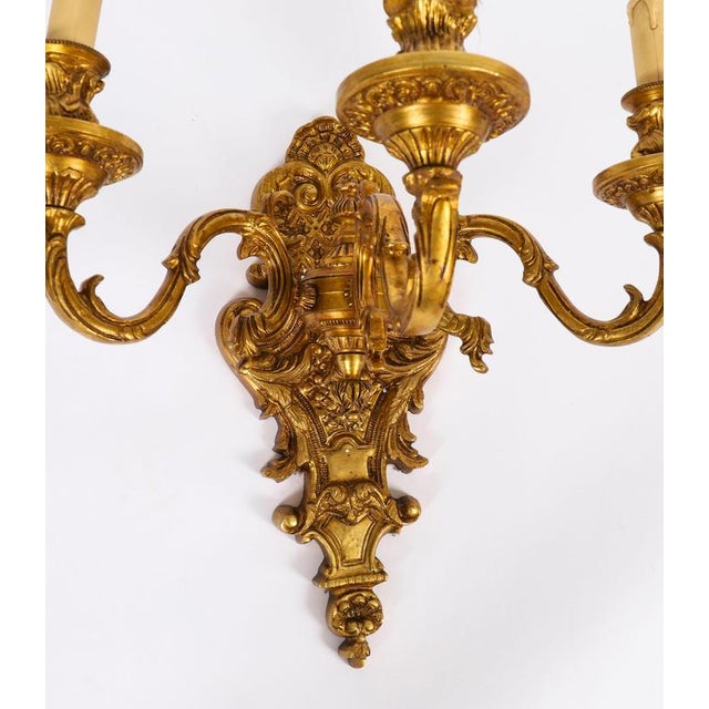 Antique French Gilt Bronze Ormolu Wall Lights, 1890s, Set of 8 For Sale - Image 10 of 15