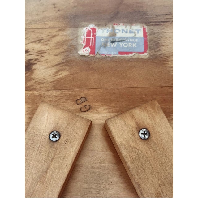 Bent Oak Plywood Single Desk or Side Chair | by Thonet For Sale - Image 12 of 12