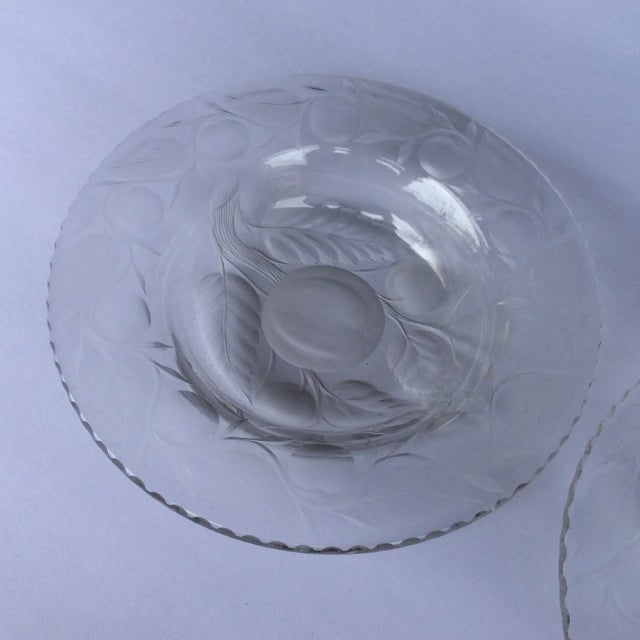 Antique Cut Crystal Fruit Bowls - A Pair For Sale - Image 4 of 7