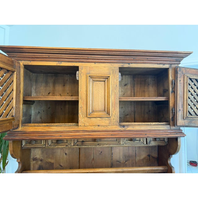 Biedermeier Farmhouse Cupboard in Wood For Sale - Image 9 of 12