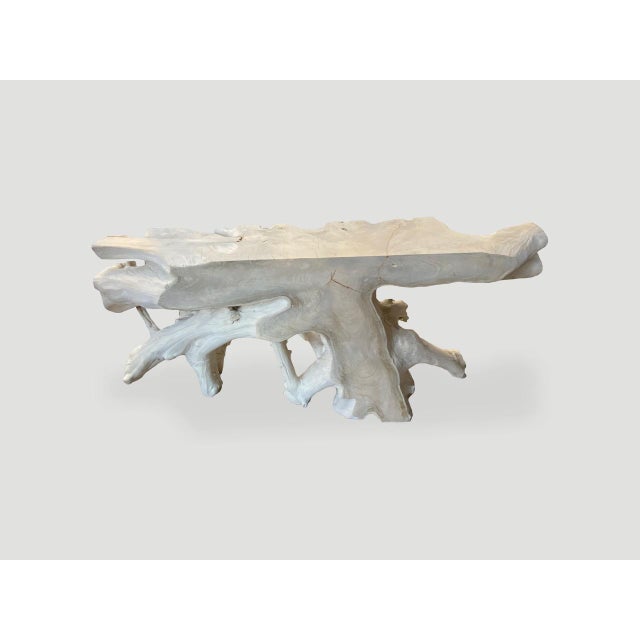 Andrianna Shamaris St. Barts Teak Wood Console For Sale In New York - Image 6 of 18