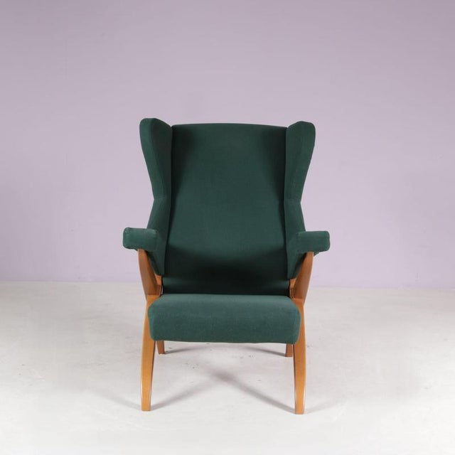 Arflex Vintage Italian Fiorenza High Back Easy Chair by Franco Albini for Arflex, 1980s For Sale - Image 4 of 13
