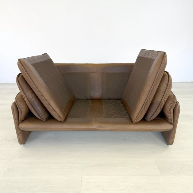 De Sede Ds61 Leather Two-Seat Sofa, 1960s For Sale In New York - Image 6 of 18