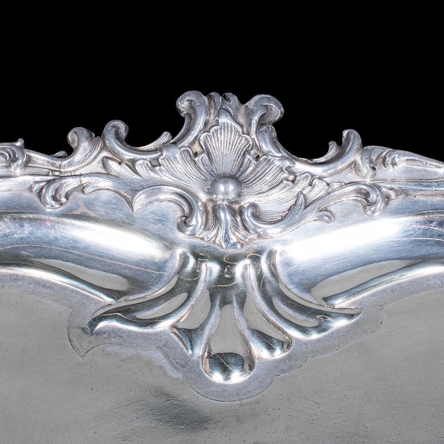 Large Antique Presentation Tray, English, Silver Plate, Afternoon Tea, Victorian For Sale - Image 9 of 12