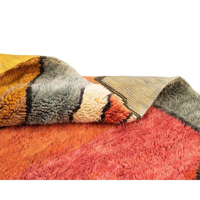 Abstract Hand-Knotted Wool Rug | 15'1" X 10'11" | One of a Kind Statement Rug For Sale - Image 12 of 12