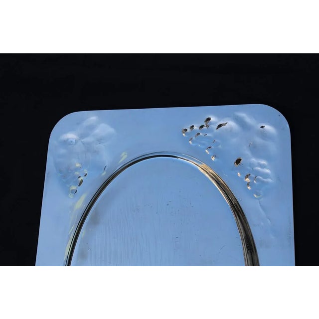 1970s Large Silver Brass Tray, 1970s For Sale - Image 5 of 13